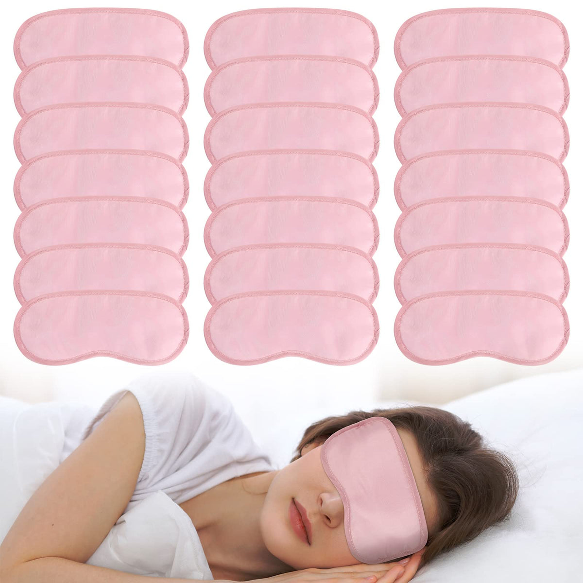 Silkfly mascarilla de ojos de seda rosa, bloquea la luz para dormir más cómodo