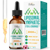 Gotas liposomales SilkinSurj en botella para drenaje linfático y equilibrio de fluidos.