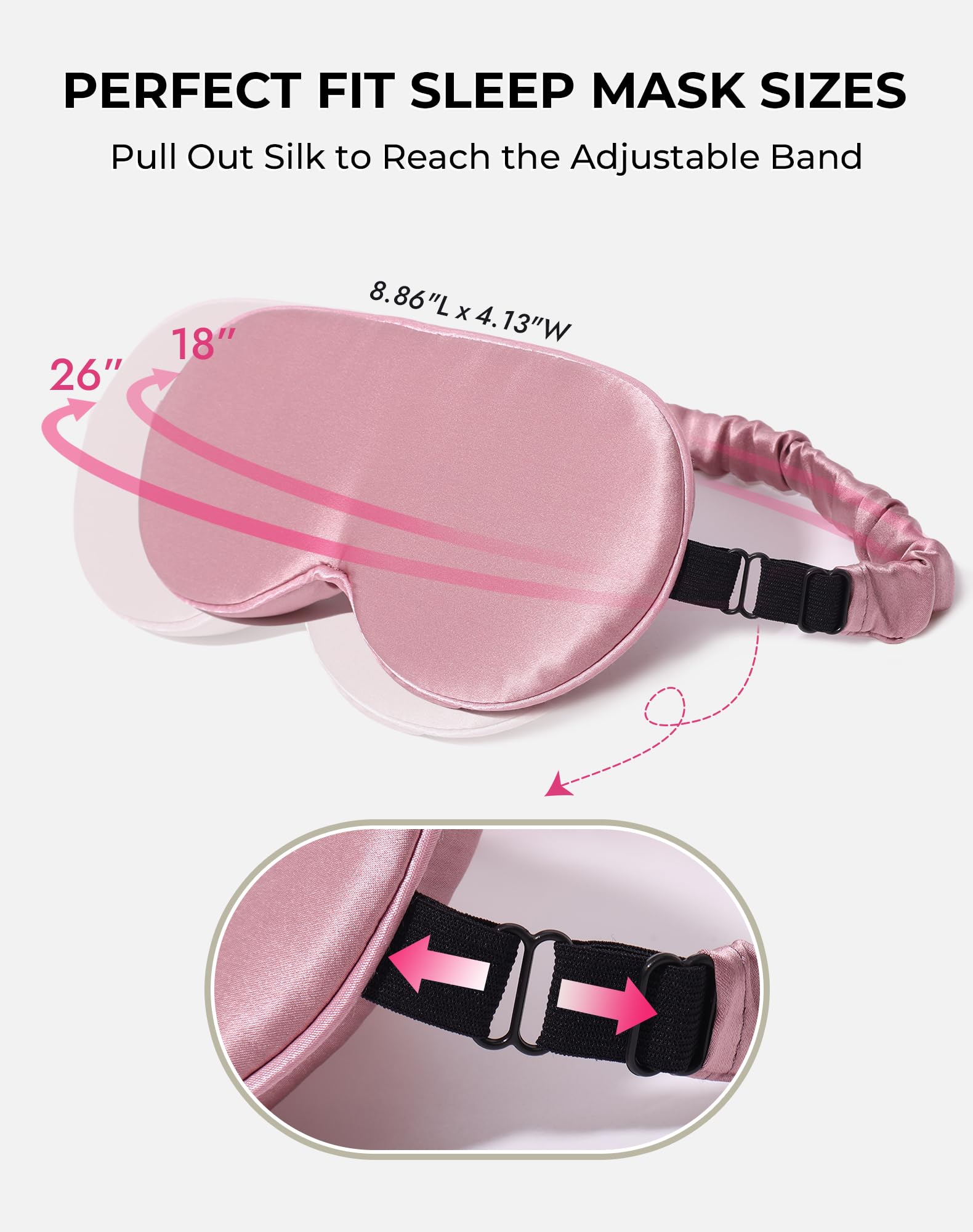 SilkSilky diseño 3D contorneado evita presión sobre pestañas y ojos.