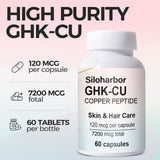 Siloharbor GHK-Cu, etiqueta limpia que garantiza pureza y fórmula vegana.