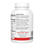 Etiqueta trasera de Silver Fern Cleanse con detalles de postbióticos.
