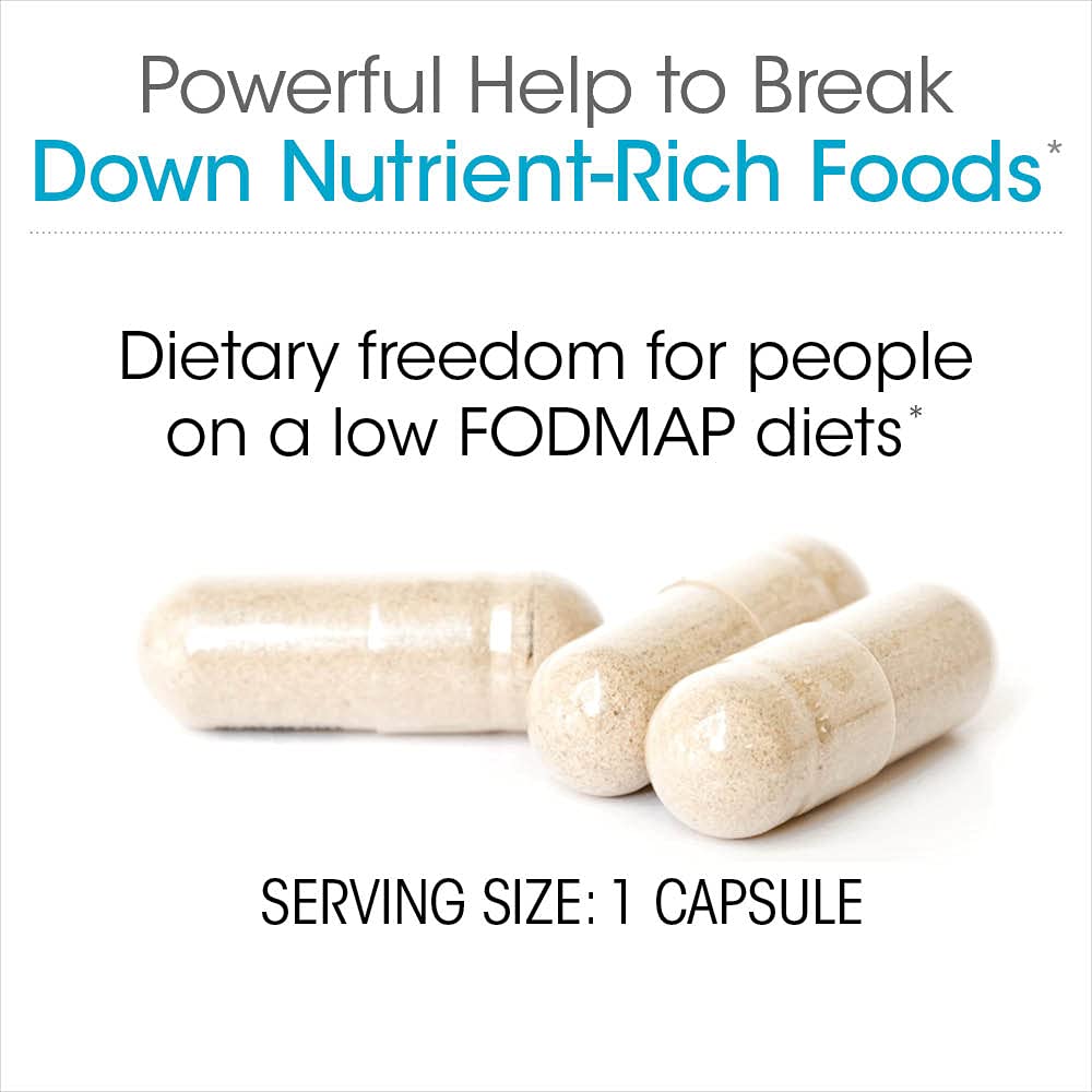 Etiqueta de Silver Fern con detalles de enzimas clave para la digestión.