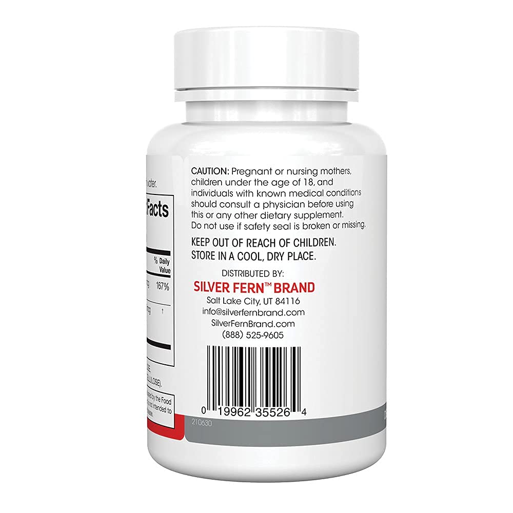 Primer plano de la botella de Silver Fern K2-D3 para consumo diario.