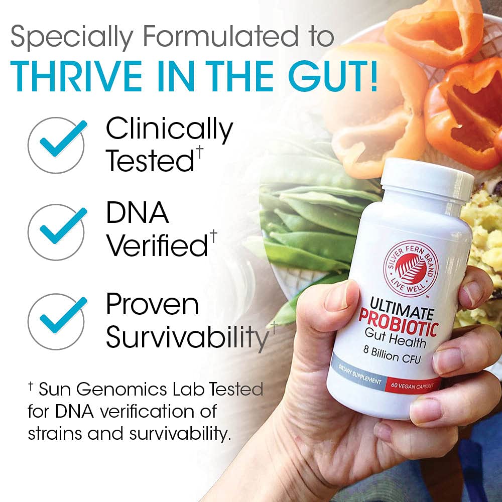 Silver Fern Probiotics para niños en botella, apoyo del microbioma infantil.