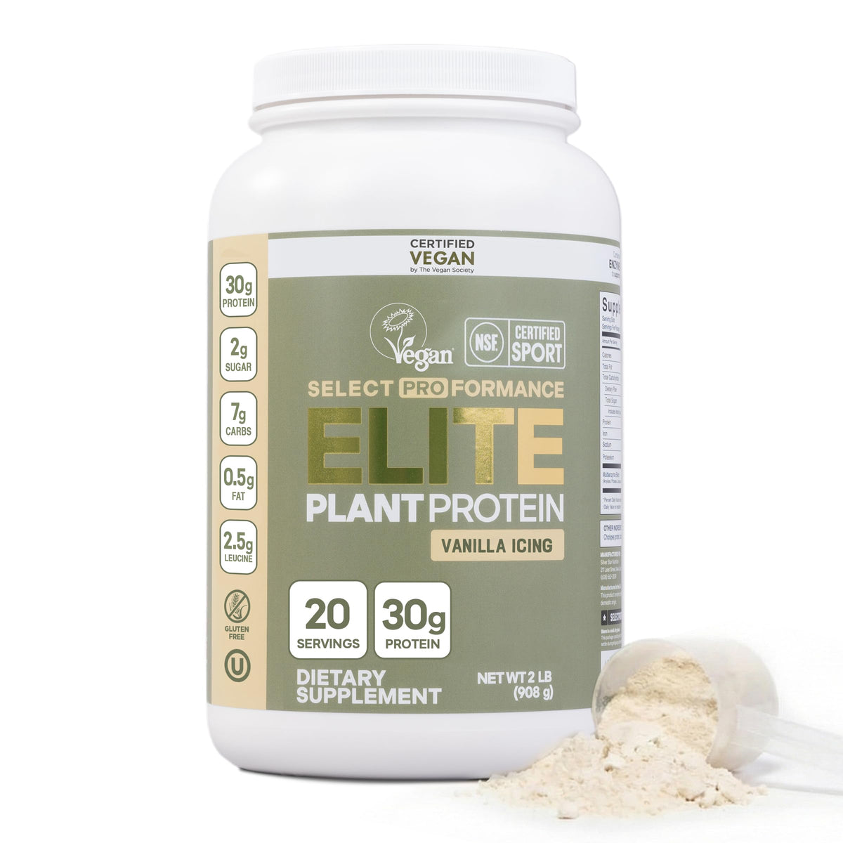 Proteína vegana de Silver Star Nutrition en empaque compacto para almacenamiento fácil