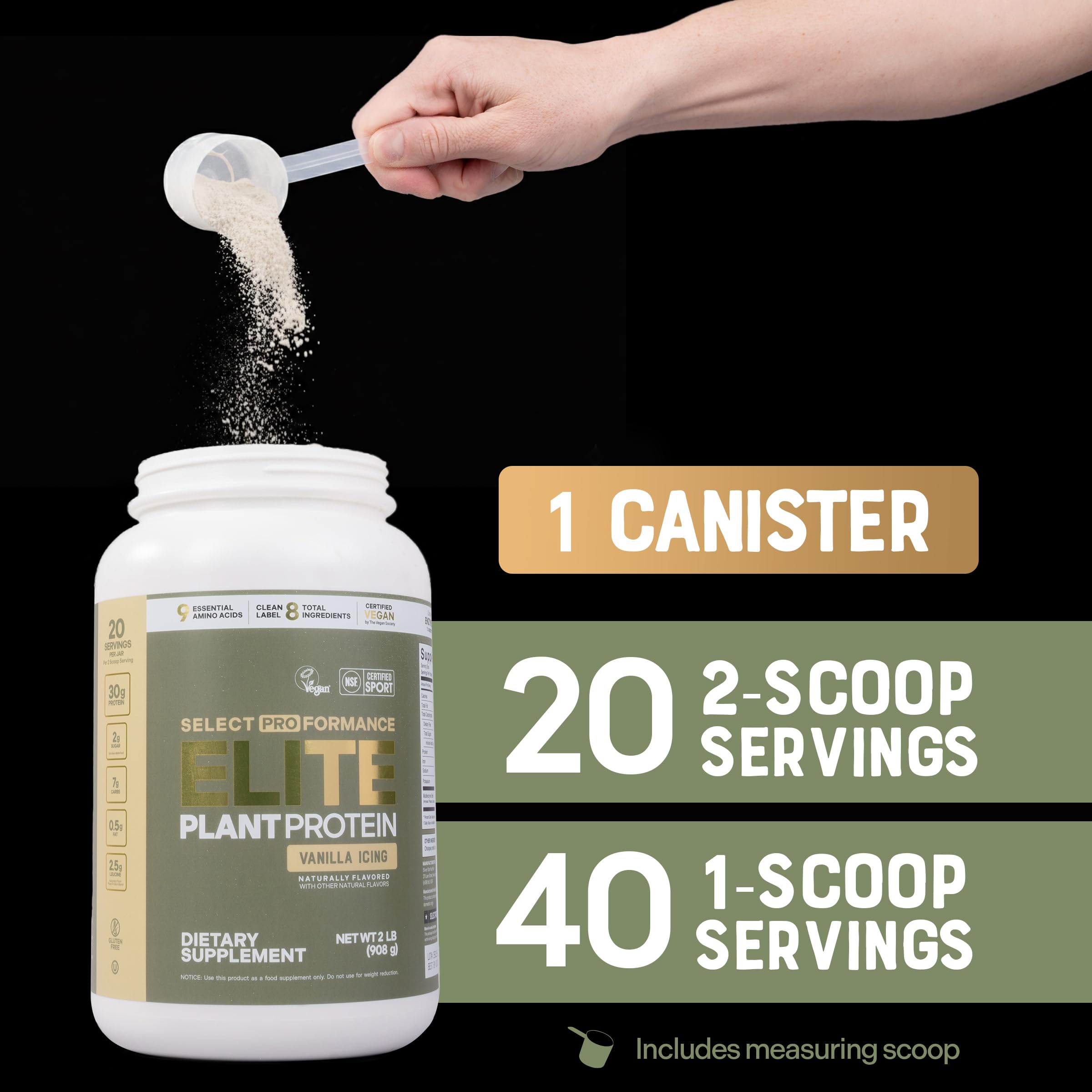 Producto apto para vegan y sin gluten, con ingredientes limpios