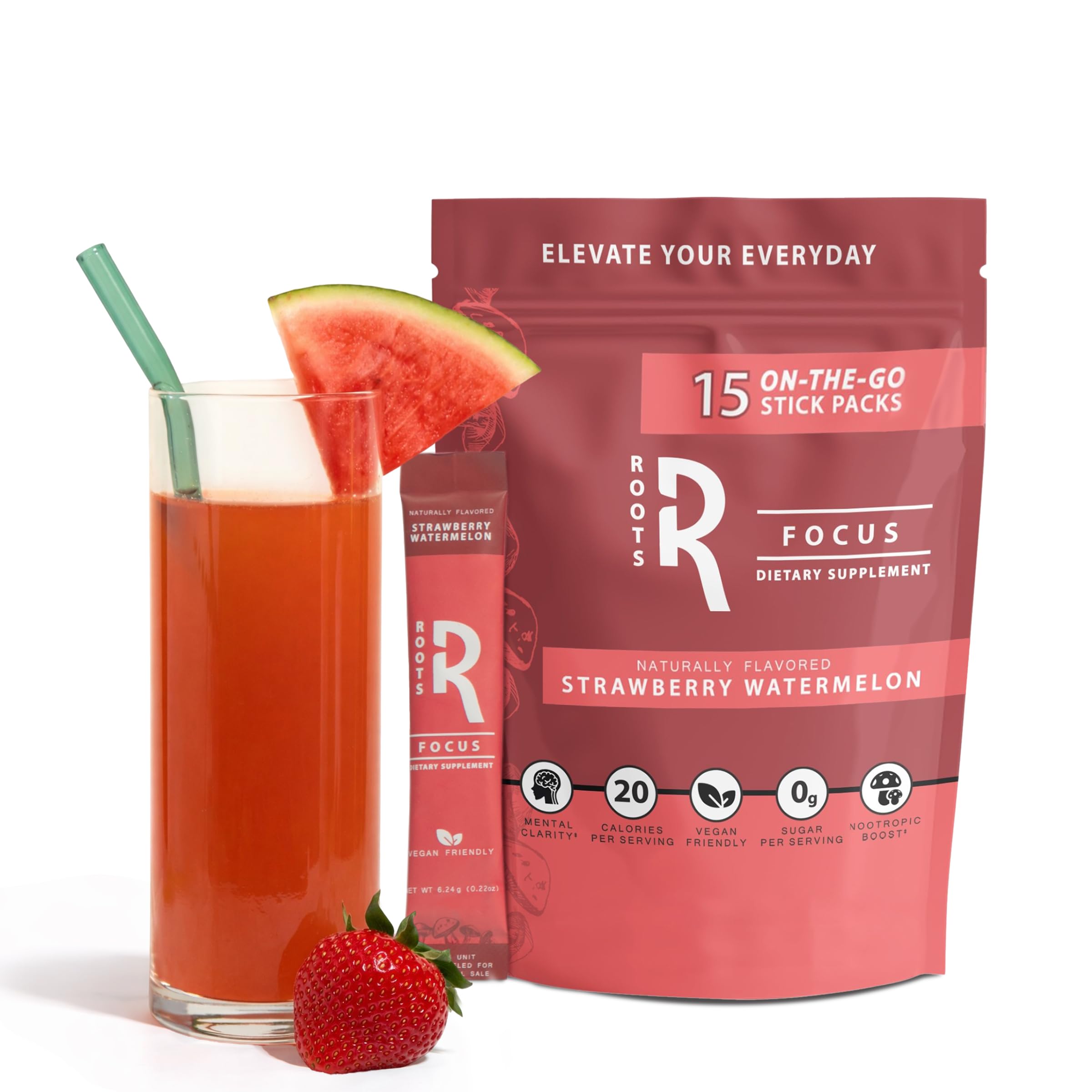 Roots Focus de Silver Star Nutrition en sobre práctico para llevar