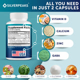 Cápsulas en mano de Silverpeaks, fácil de consumir para potenciar la salud de los huesos.