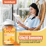 Simhould CoQ10 gomitas en caja, presentación completa.