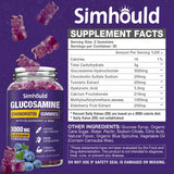 Etiqueta de Simhould destaca 3000 mg de glucosamina y MSM.