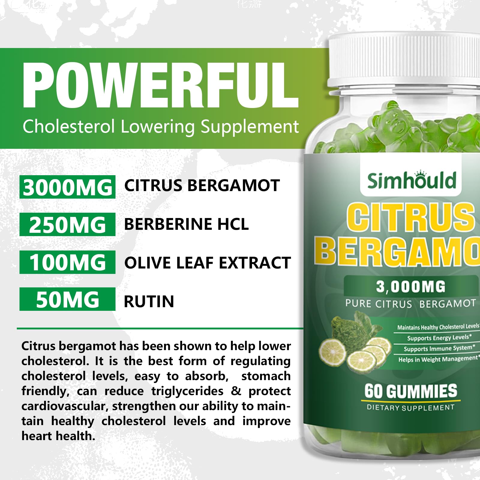 Berberina 250mg y hoja de olivo en Simhould para digestión