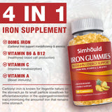 Simhould gominolas de hierro con vitaminas A y C para energía diaria