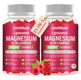 Gomitas de magnesio liposomadas Simhould con 12 formas para el bienestar diario.