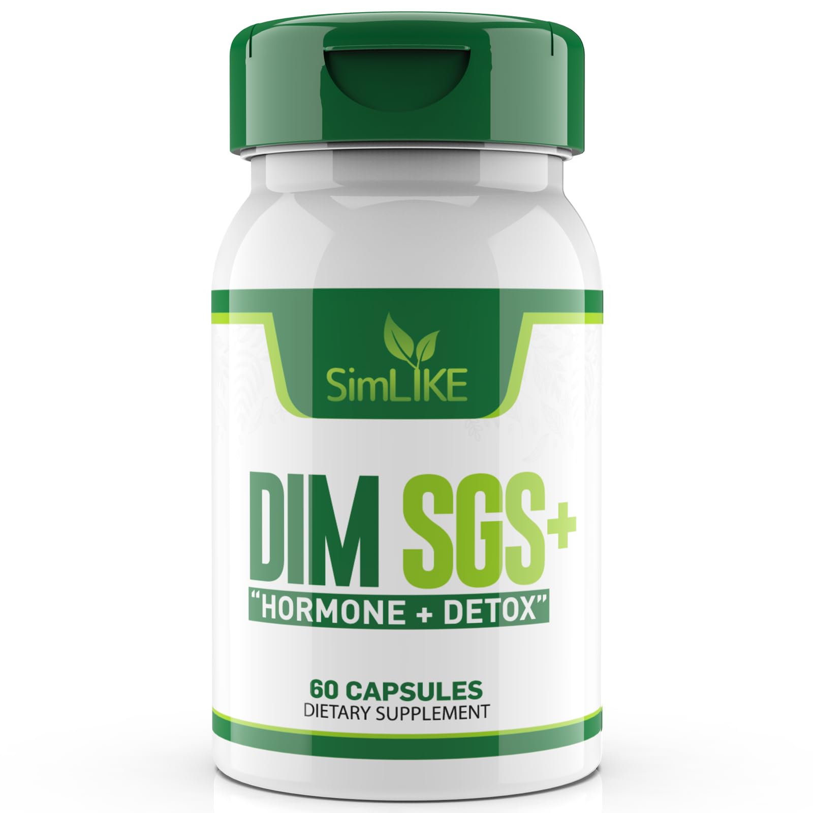 Botella de Simlike Nutraceuticals DIM-Detox para apoyo diario hormonal