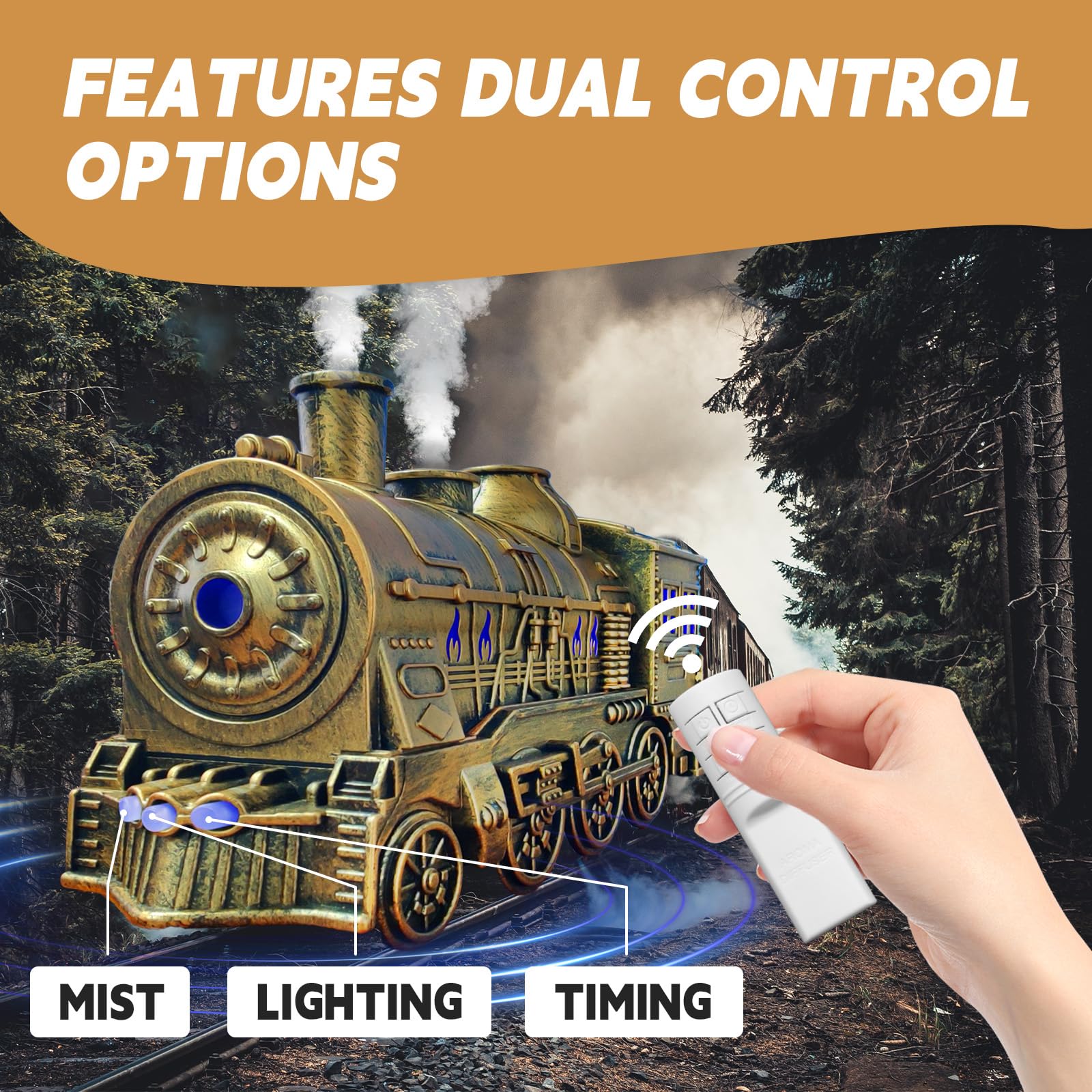 SIMOHOT difusor tren control remoto para ajuste cómodo.