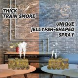 SIMOHOT difusor tren iluminación naranja para noches cálidas.