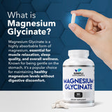 Simpli Supplements Magnesio Glicinato 400 mg, dosis diaria recomendada.