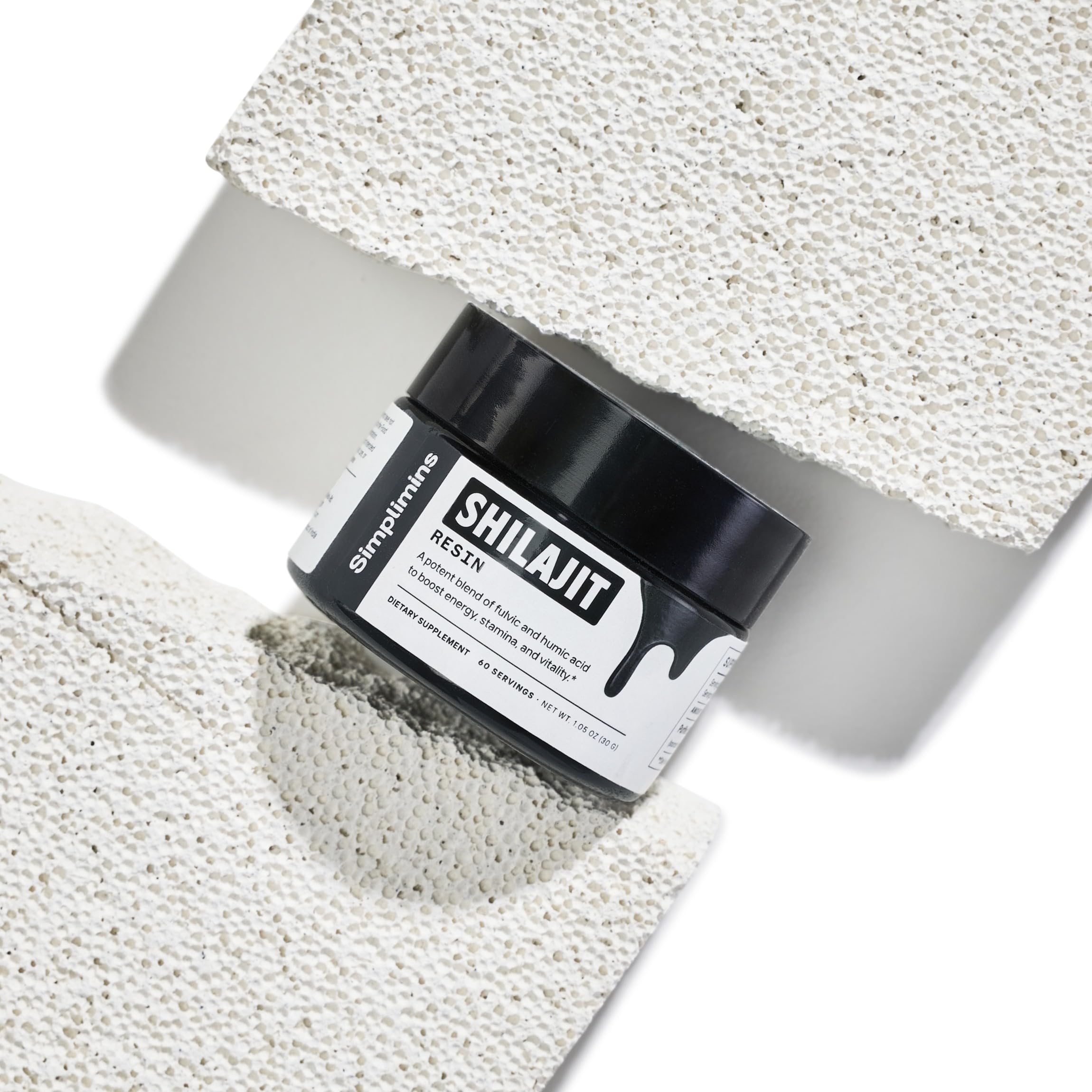 Simplimins Shilajit Resin versión vegana sin aditivos.