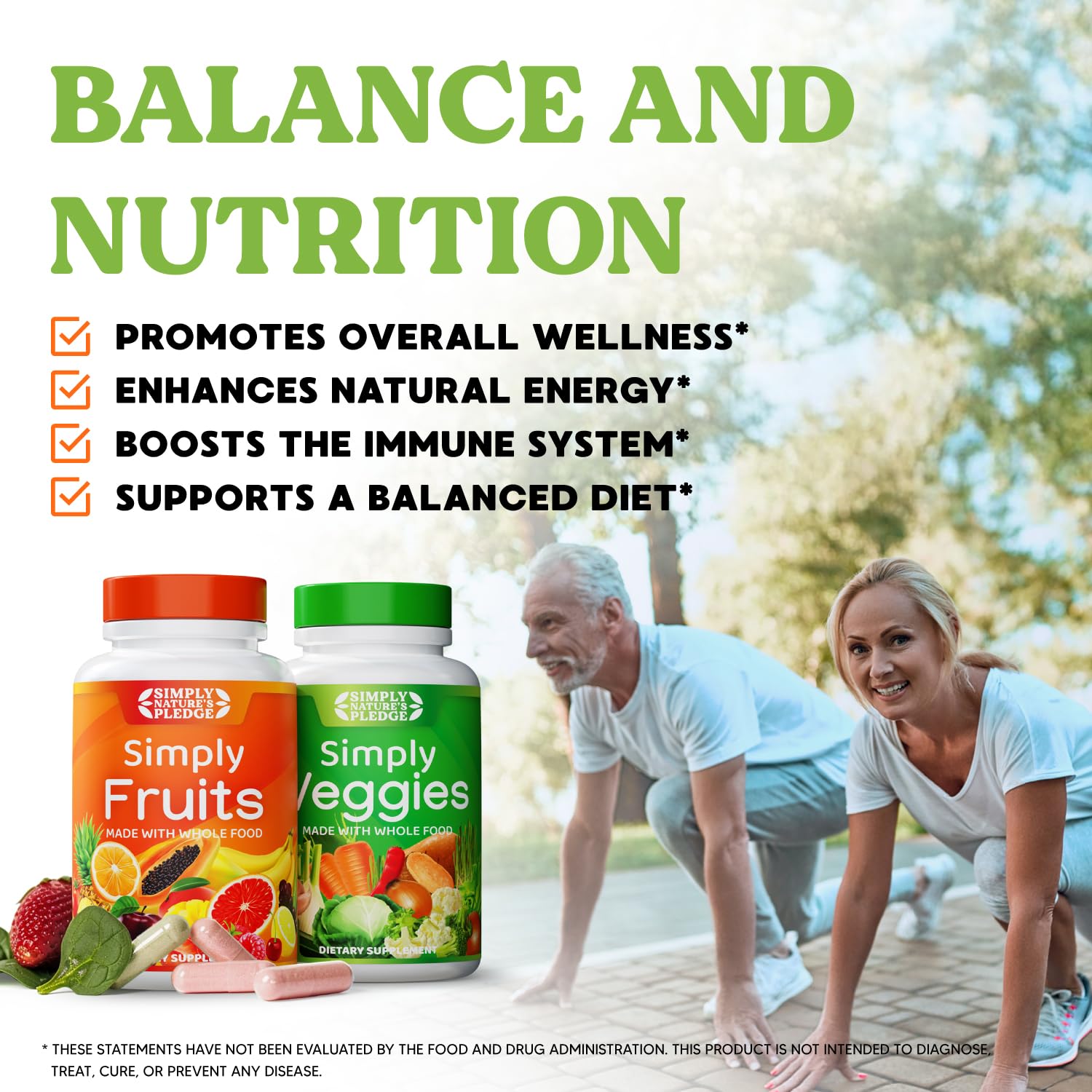 Simply Nature's Pledge: etiqueta natural que resalta la mezcla de frutas y verduras