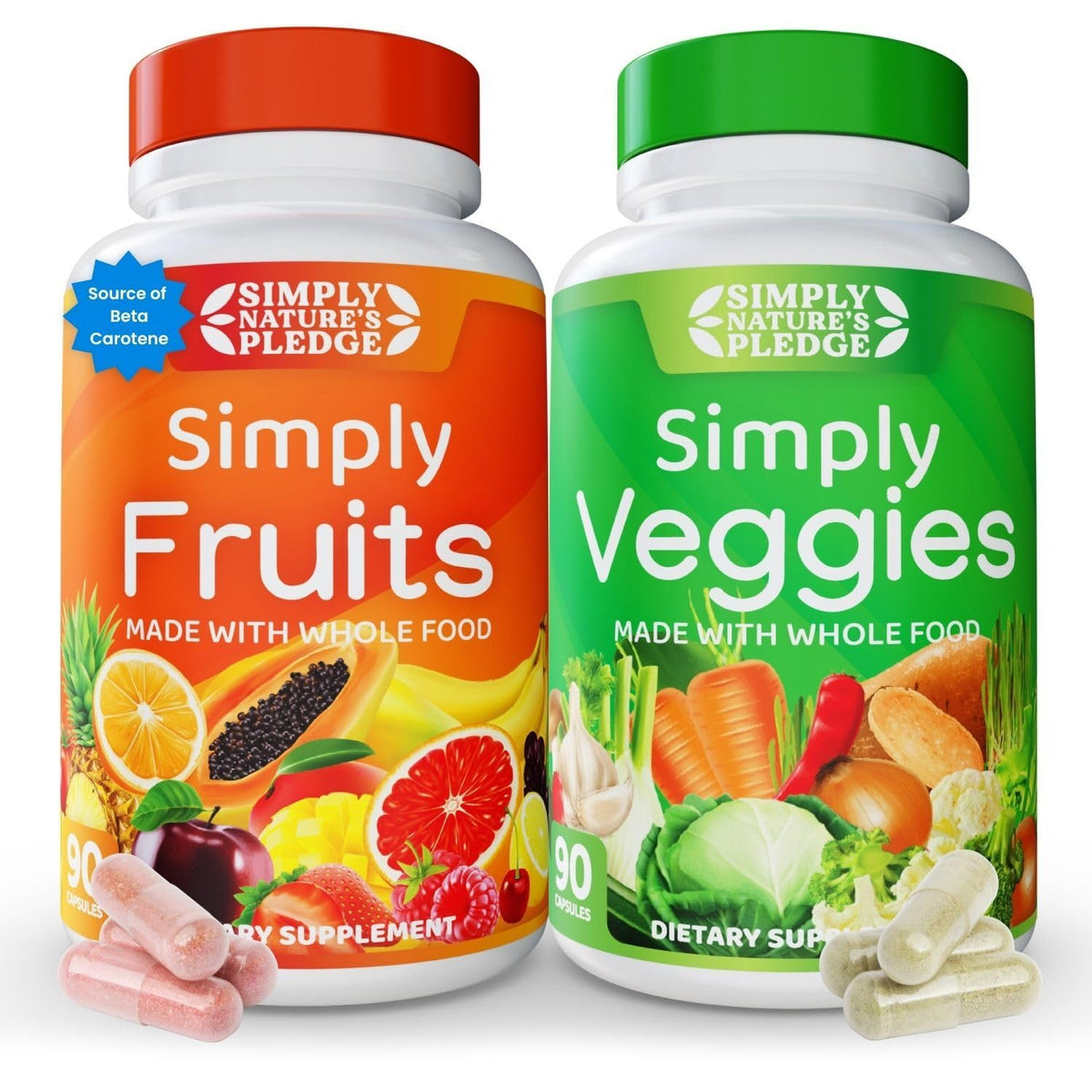 Simply Nature's Pledge: mezcla de 42 frutas y verduras para vitalidad diaria
