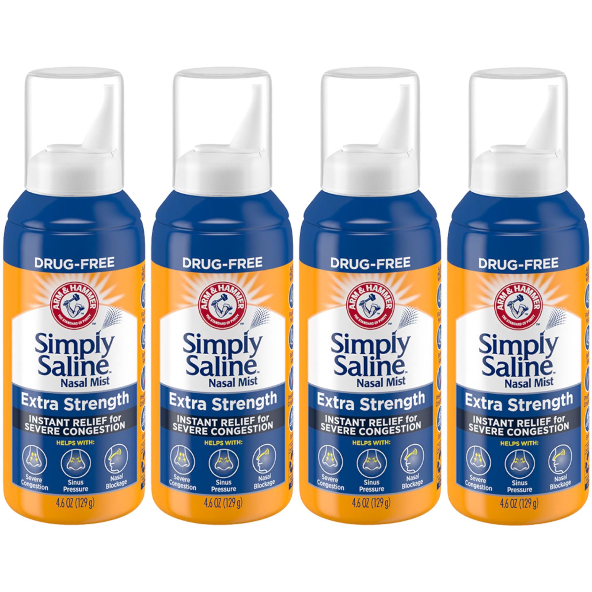 Simply Saline Nasal Mist, botella con descongestión suave para uso diario.