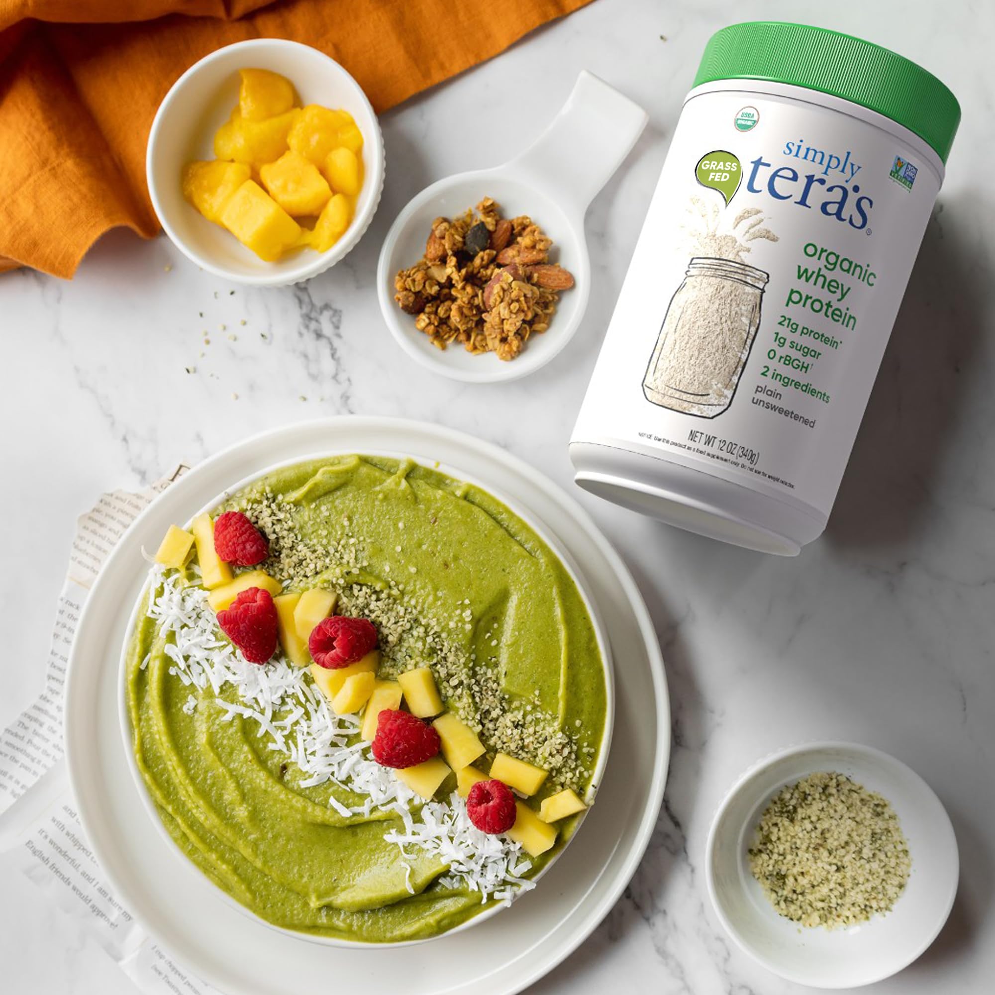 Proteína completa 18 aminoácidos de Simply Teras, apoyo para energía.
