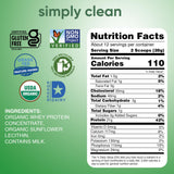 Proteína de suero orgánica de Simply Teras, fuente completa.