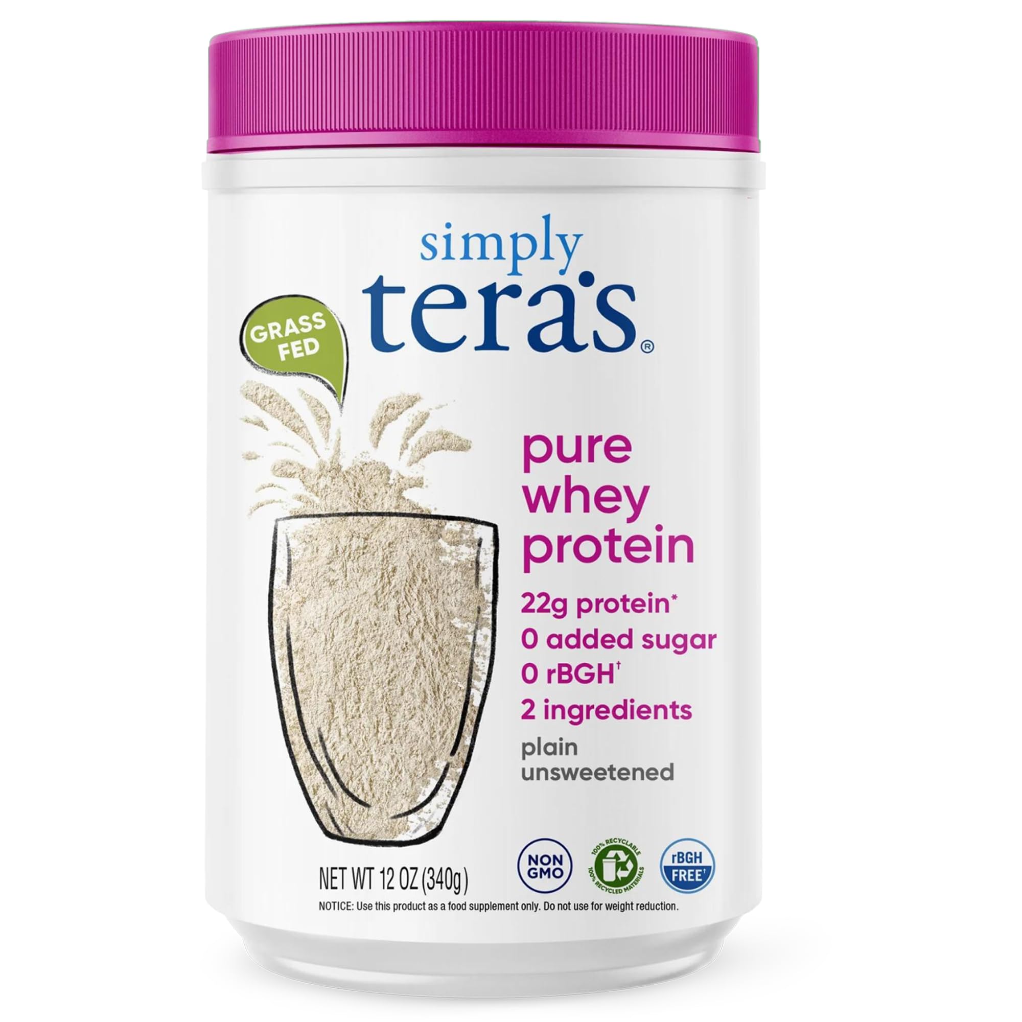 Proteína Simply Tera's de suero concentrada, 22 g por porción