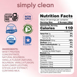simply tera's Pure Whey mezcla fácil con leche o agua para desayunos.