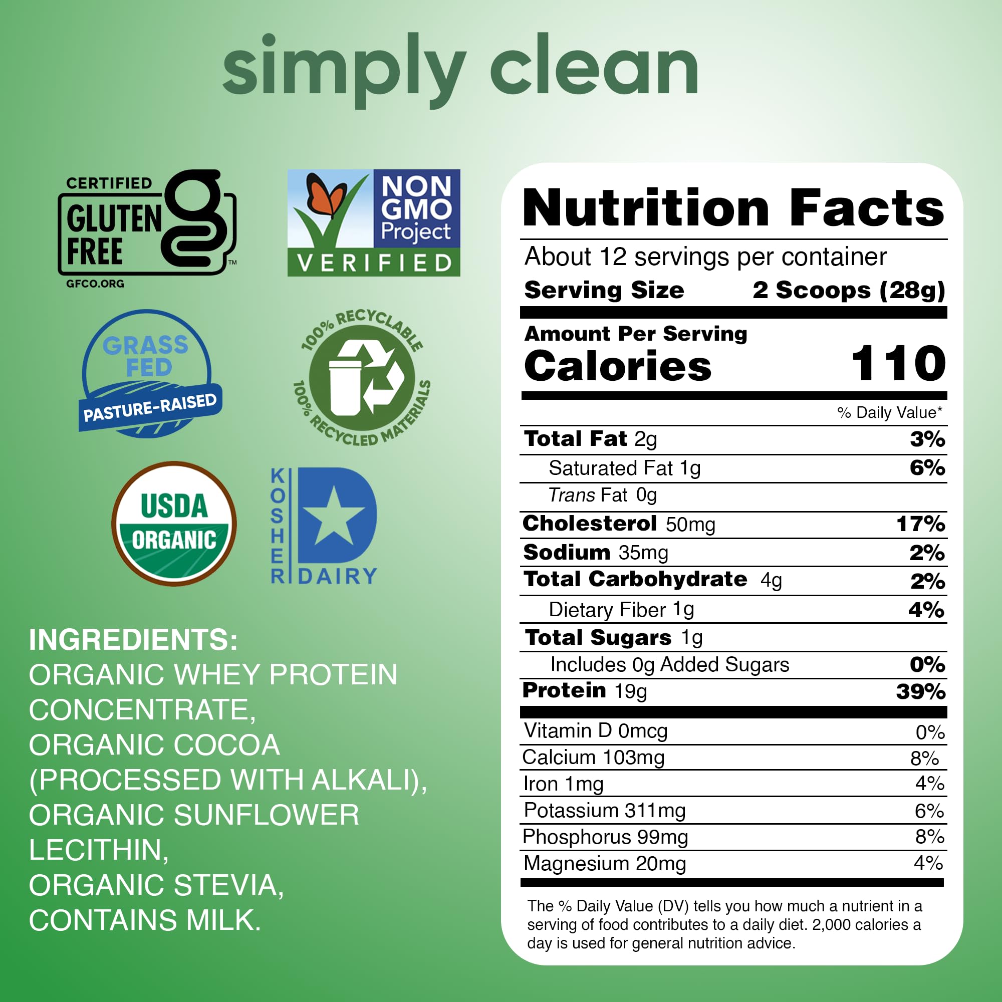 Cucharita de Simply Tera's proteína orgánica para empezar el día con proteína de calidad.