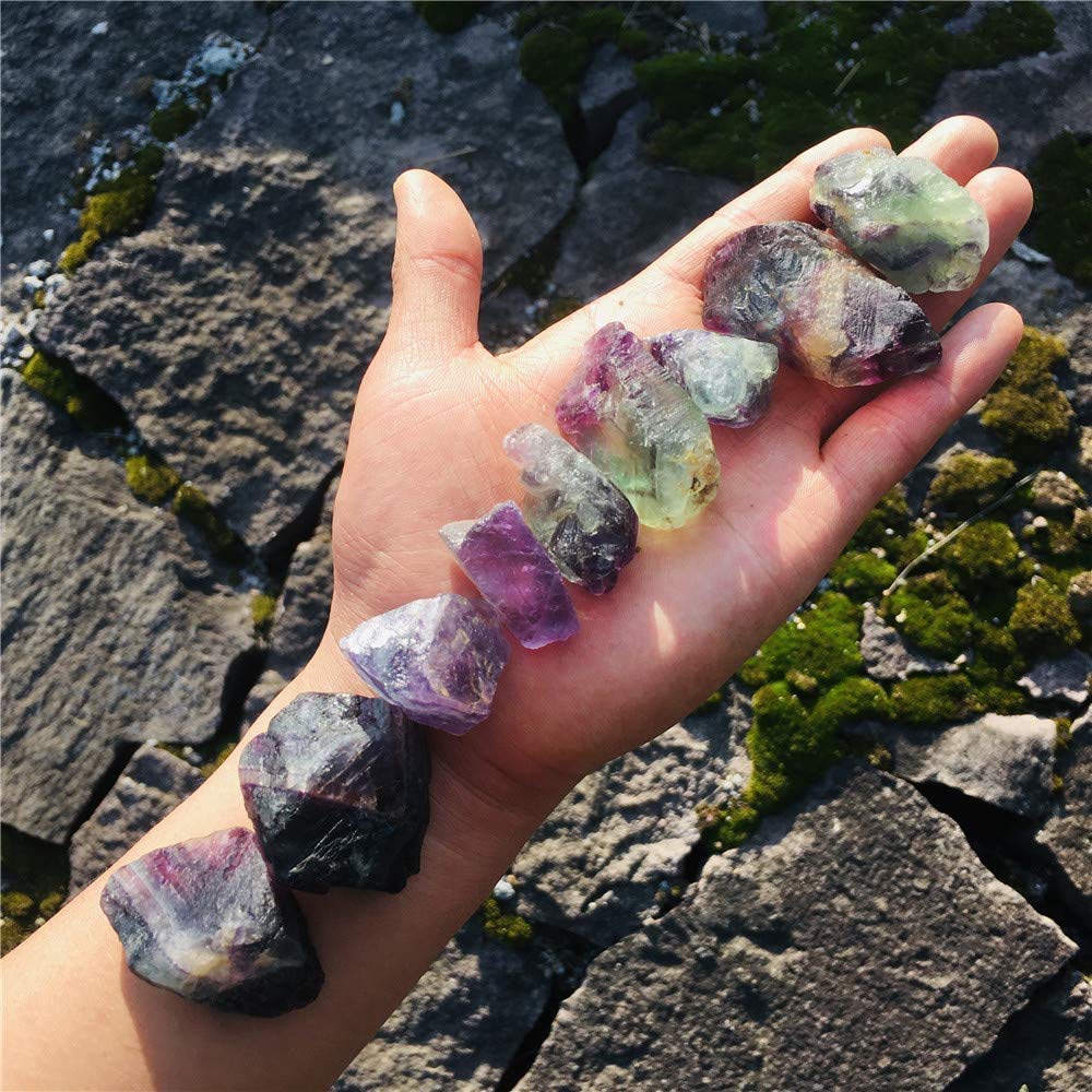 Simurg fluorita grado A arcoíris verde: cristales para energía reiki y armonización