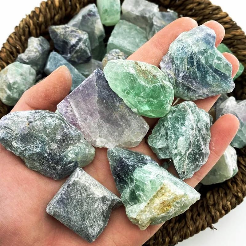 Simurg fluorita verde arcoíris piedra: ideal para lapidario y proyectos de tallado
