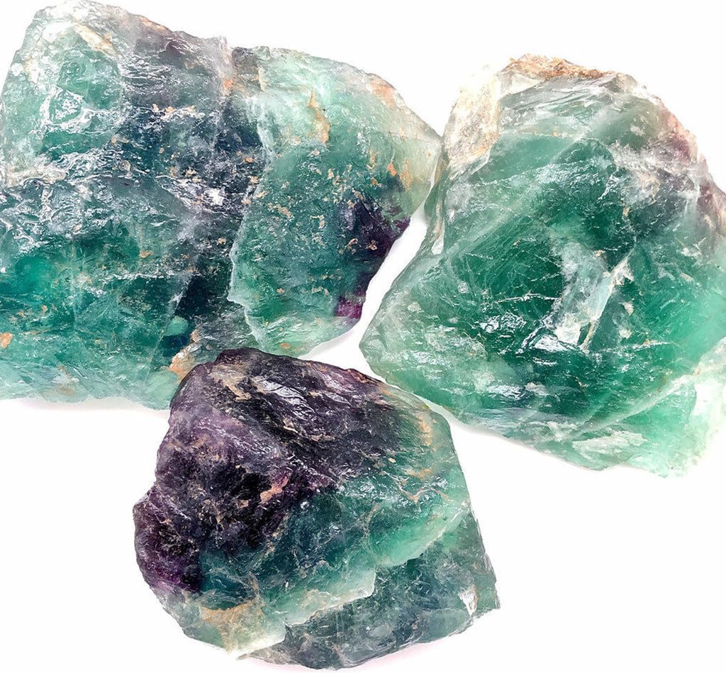 Simurg fluorita verde natural para lapidario: tono arcoíris perfecto para trabajos artesanales