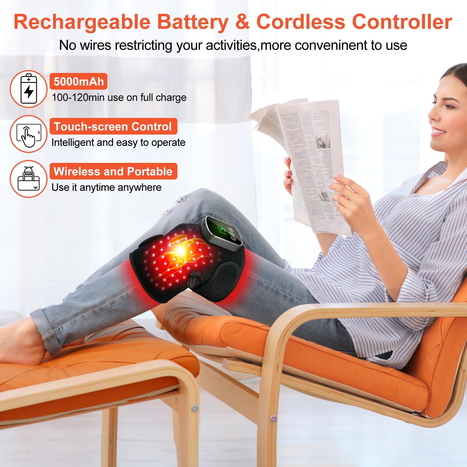Dispositivo portátil Sinnyelor con 660nm y 850nm para calor terapéutico