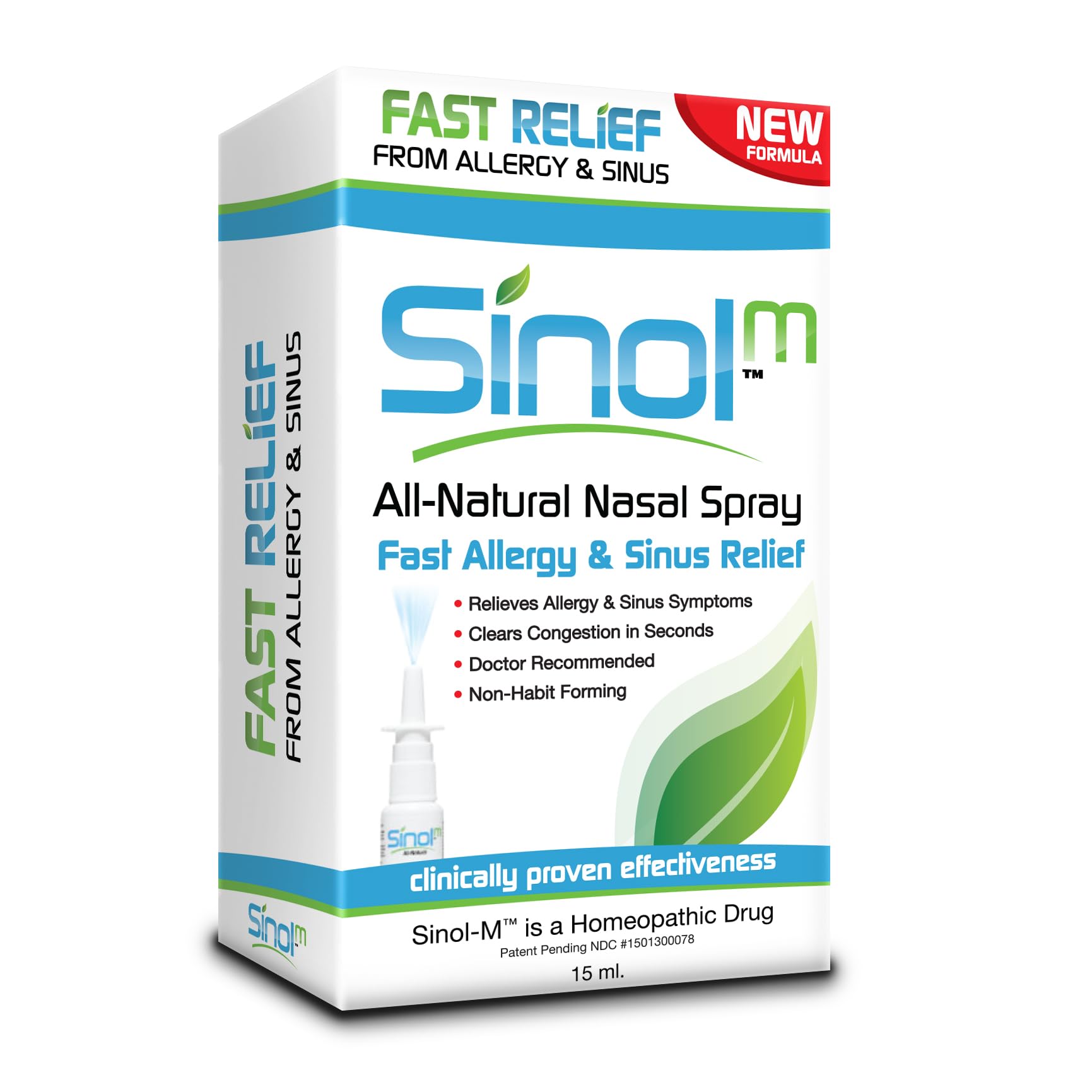 SinolmM spray nasal: alivio rápido de la congestión nasal para alergias.