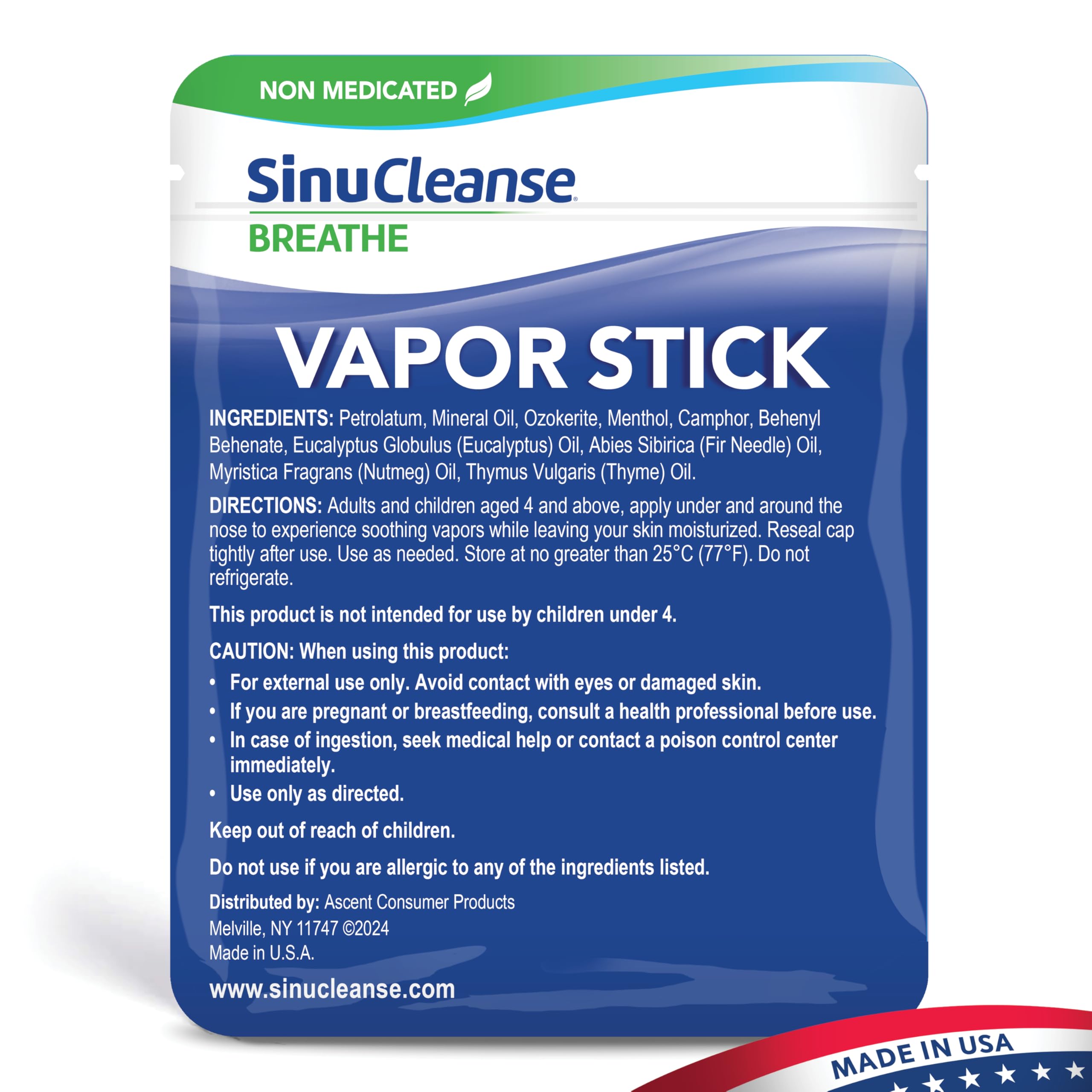 SinuCleanse aroma fresco dispersa vapores para respirar mejor.