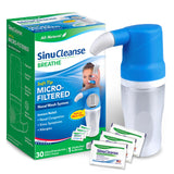 SinuCleanse sistema de lavado nasal con boquilla suave para una experiencia cómoda.