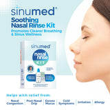 SinuMed: paquetes salina de alta pureza para irrigación suave.