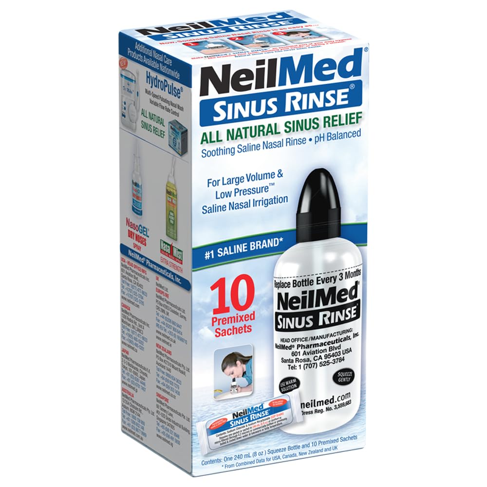 Sinus Rinse botella de 240 ml para irrigación nasal suave y cómoda