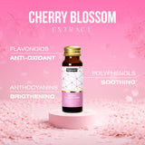 Sipnutri Glow Complex flor cerezo mangostán, antioxidantes para tono de piel uniforme.