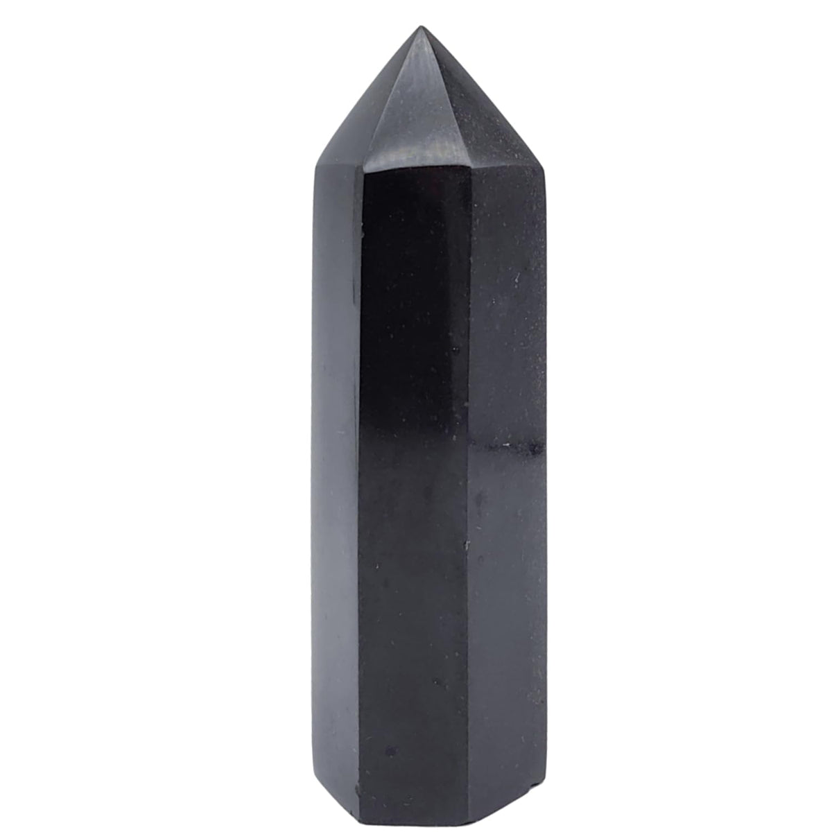 Sisamn Tourmalina Negra columna tallada para meditación y equilibrio de chakras