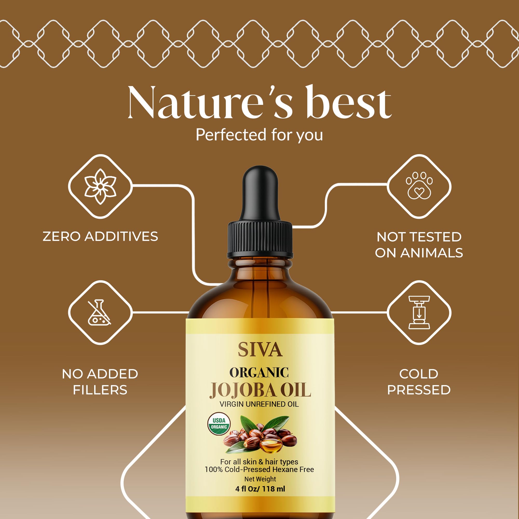 SIVA Jojoba Orgánico: gotero para aplicación precisa y suave