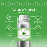 Difusor con aceite de menta SIVA ORGANICS para aromaterapia y ambiente fresco.