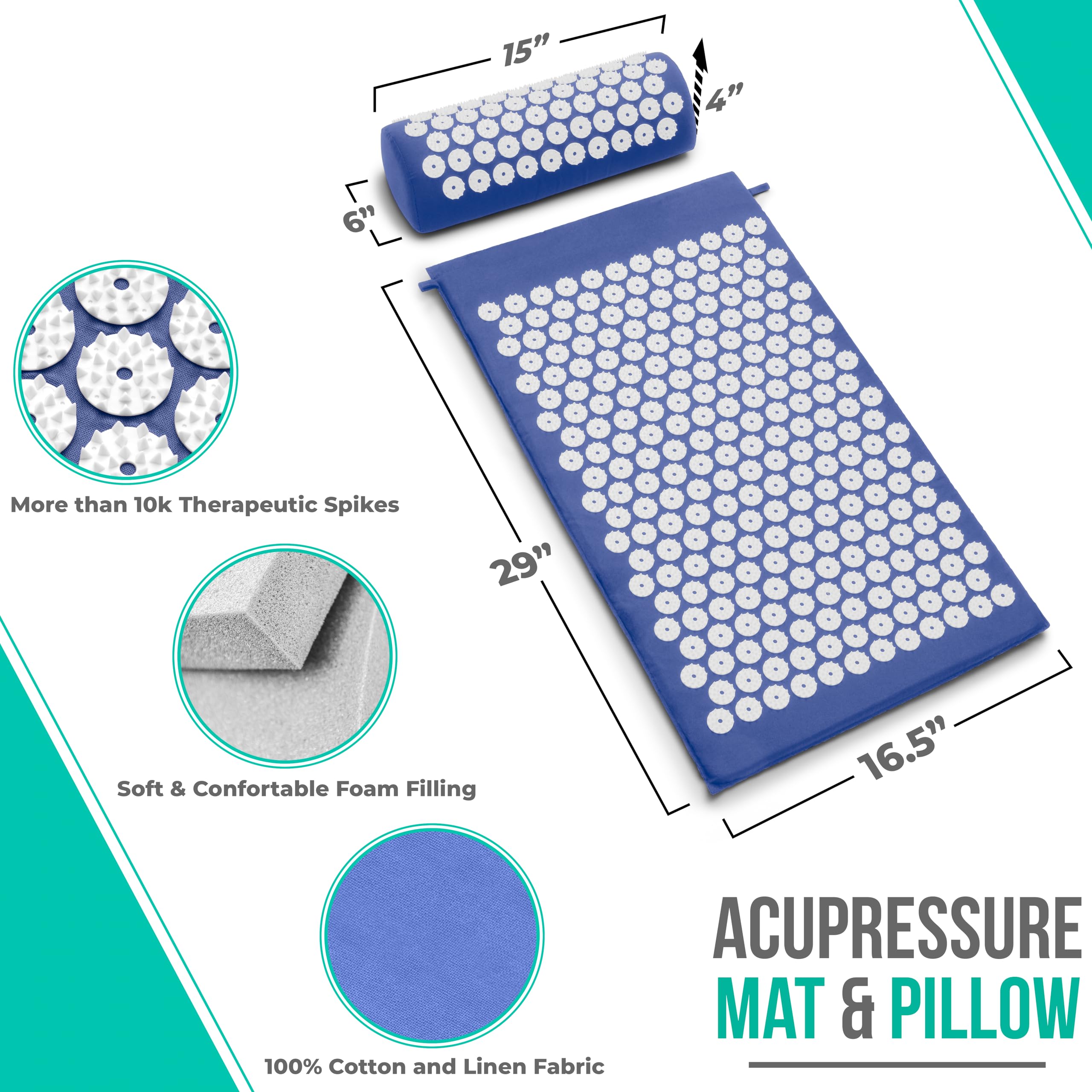 Sivan Health and Fitness: persona acostada sobre el mat de acupresión para alivio muscular