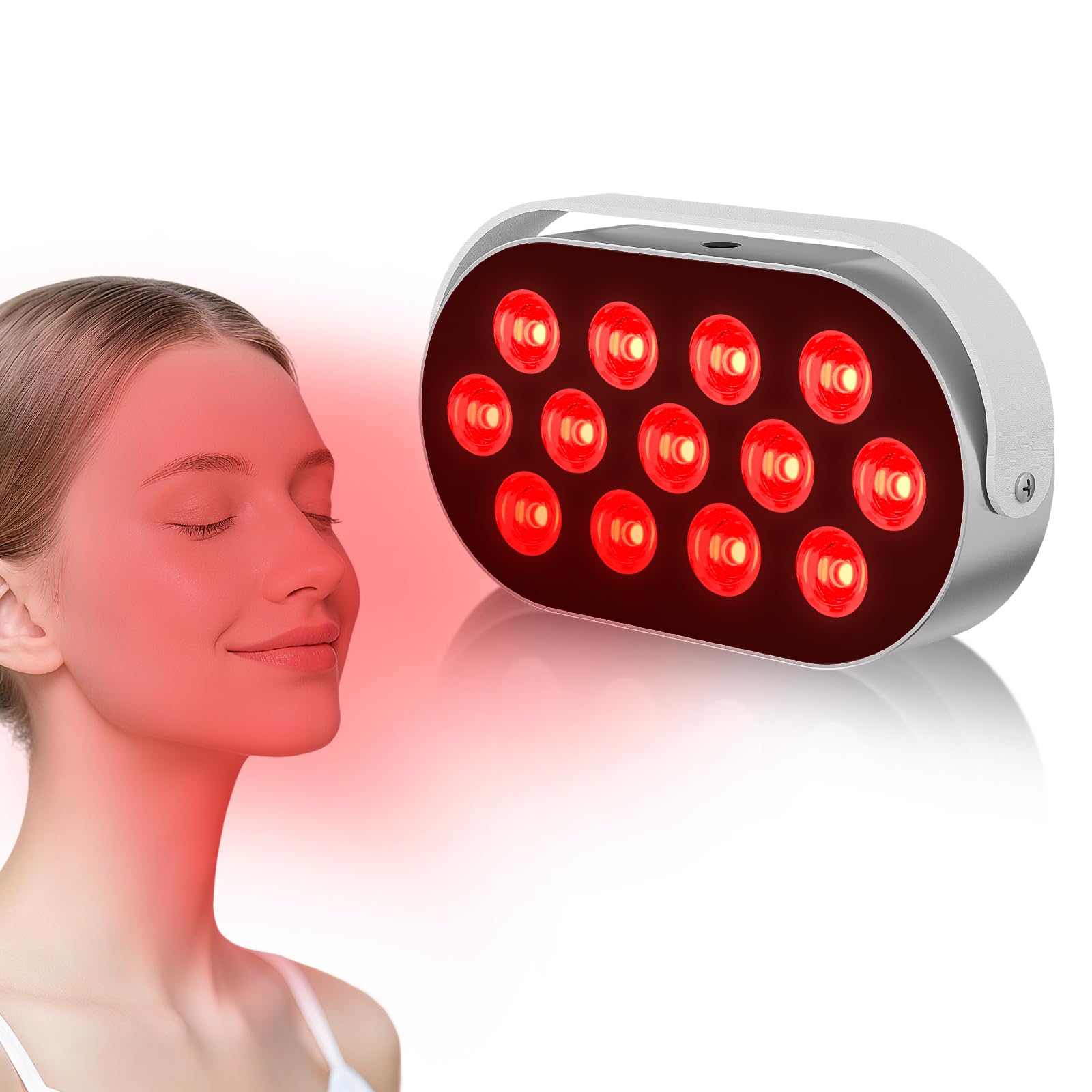 Siyiteng caja-terapia luz-roja con 13 LEDs para relajación en casa.