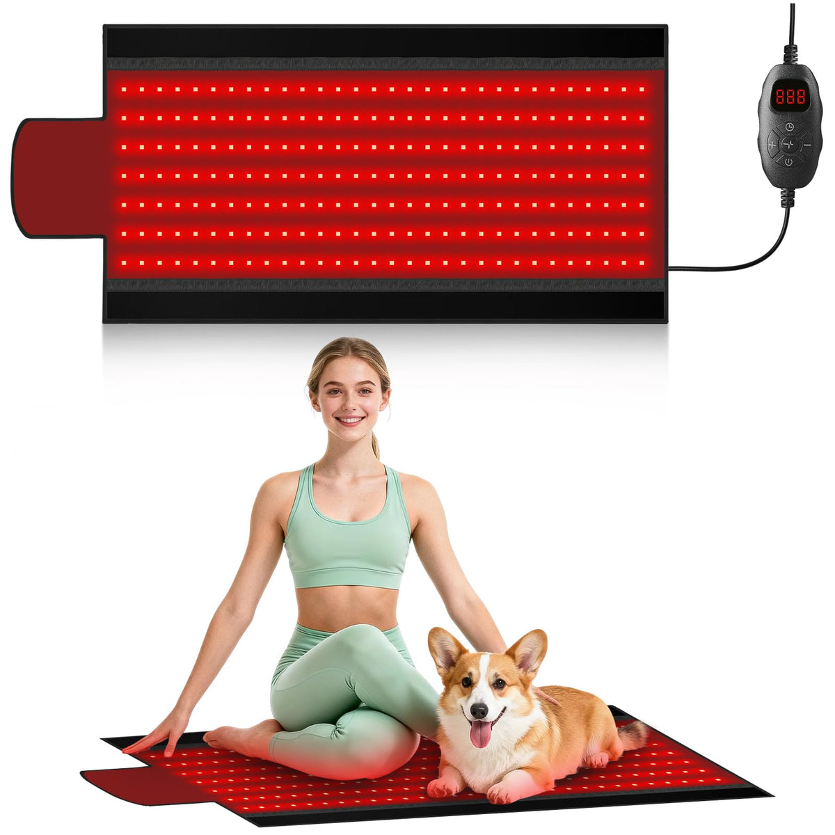 Manta Siyiteng de luz roja 15x33 frente para relajación en casa