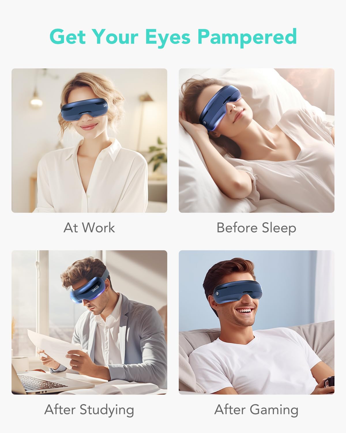 Diseño ergonómico facilita uso cómodo durante sesiones de relajación.