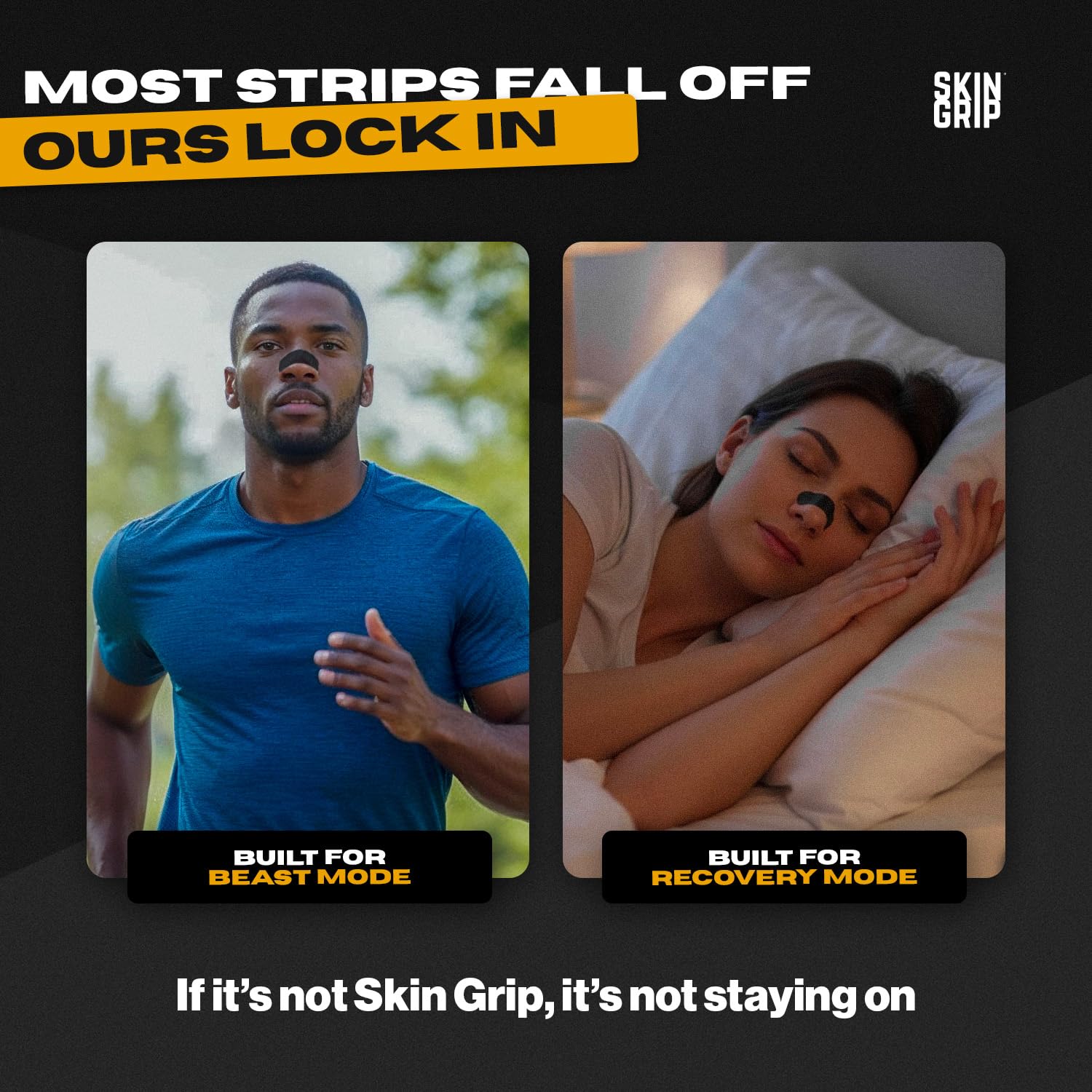 Skin Grip tiras nasales: diseño flexible que se adapta a la nariz
