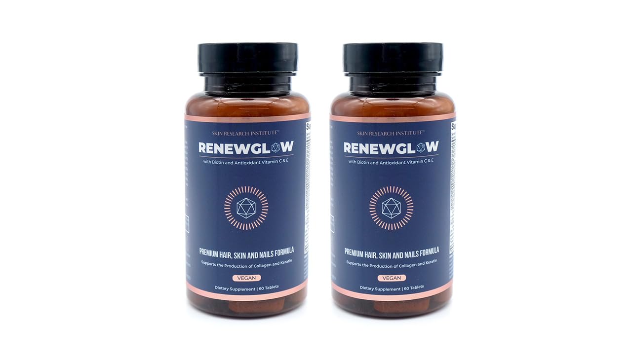 SRILabs Renewglow botella de biotina 5000mcg para cabello más fuerte