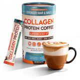 Skinny Coffee SuperBoost botella con colágeno, ideal para apoyar la piel y el bienestar diario.